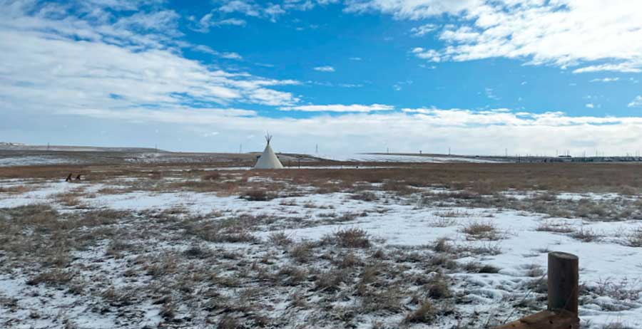 View at the Plains Conservation Center under the blue sky