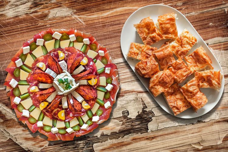 Plates of food in Serbia
