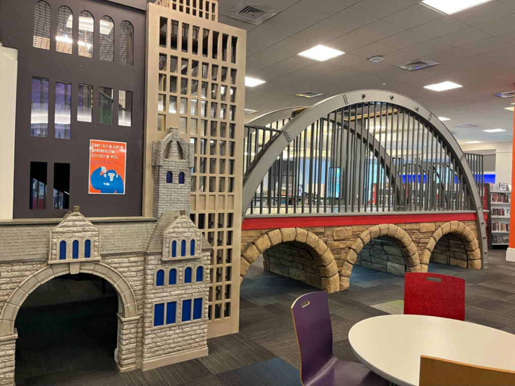 A play structure in the Main Library children’s area of Nashville Public Library