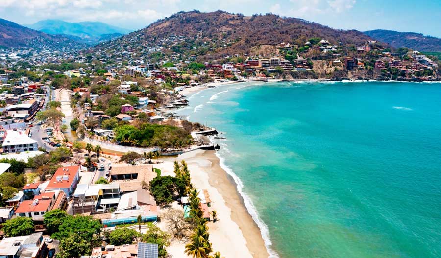 Aerial view from the Playa la Madera