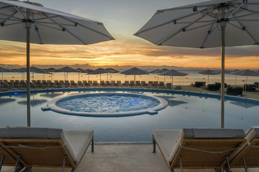 View of the Playacar Palace Pool Jacuzzi