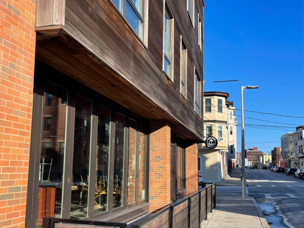 View of the shop at Point District in East Boston
