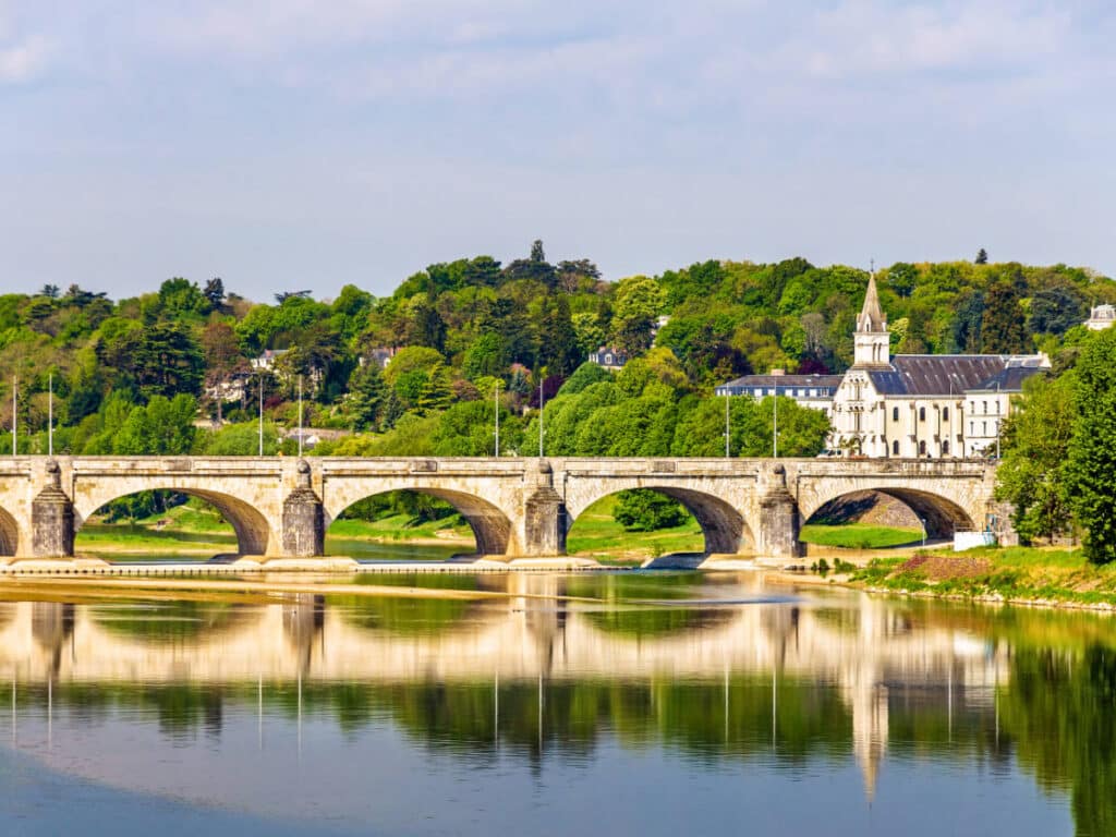 View of Pont Wilson in Tours