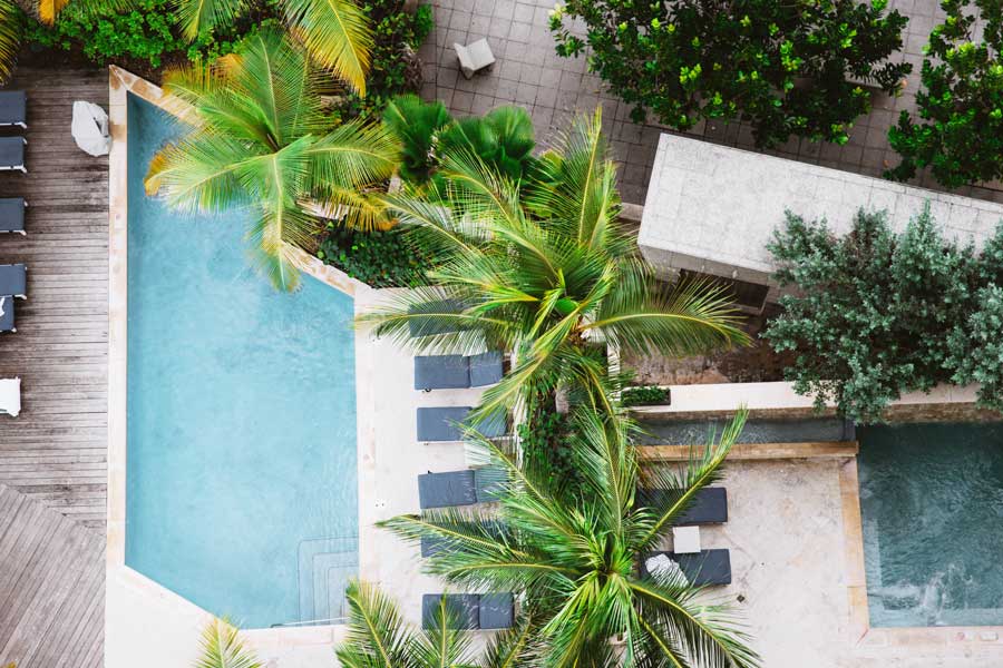 Aerial view of a pool in Condado Vanderbilt Hotel