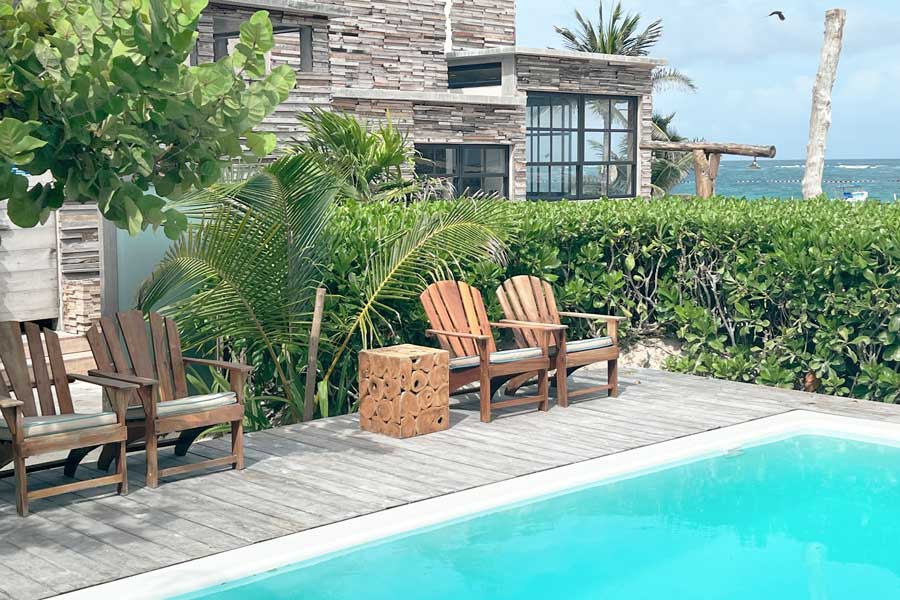 View from the pool area of Villa Pescadores