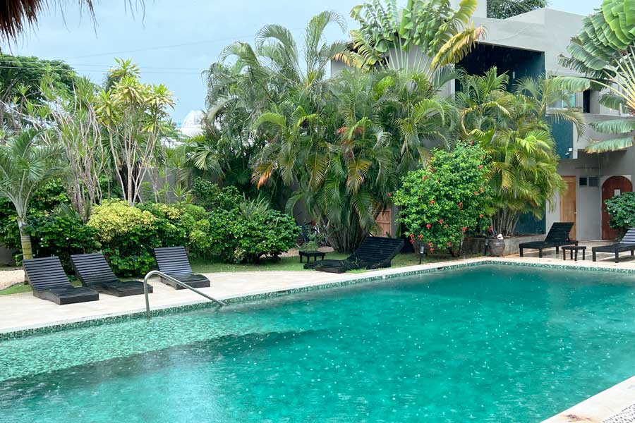 View from the pool area of Villas H20