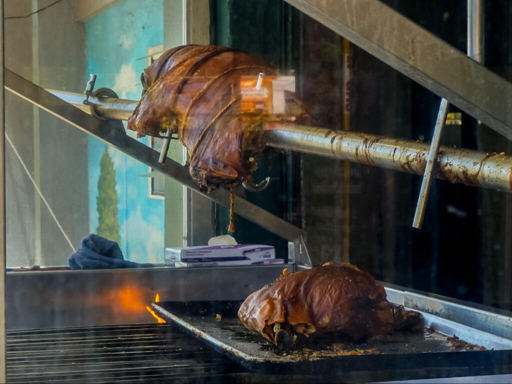 Grilled pork at Pork Highway in Guavate