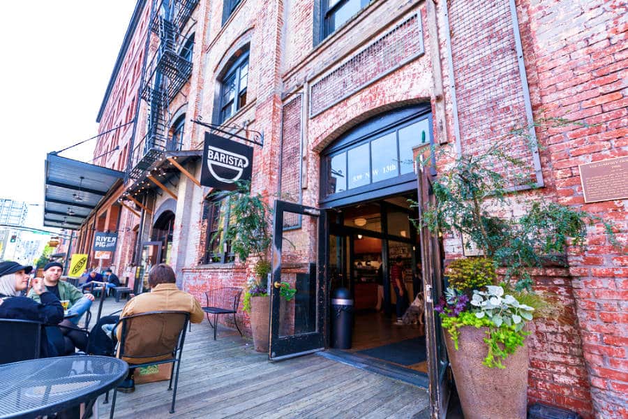 View of the shops at the Portland’s Pearl District