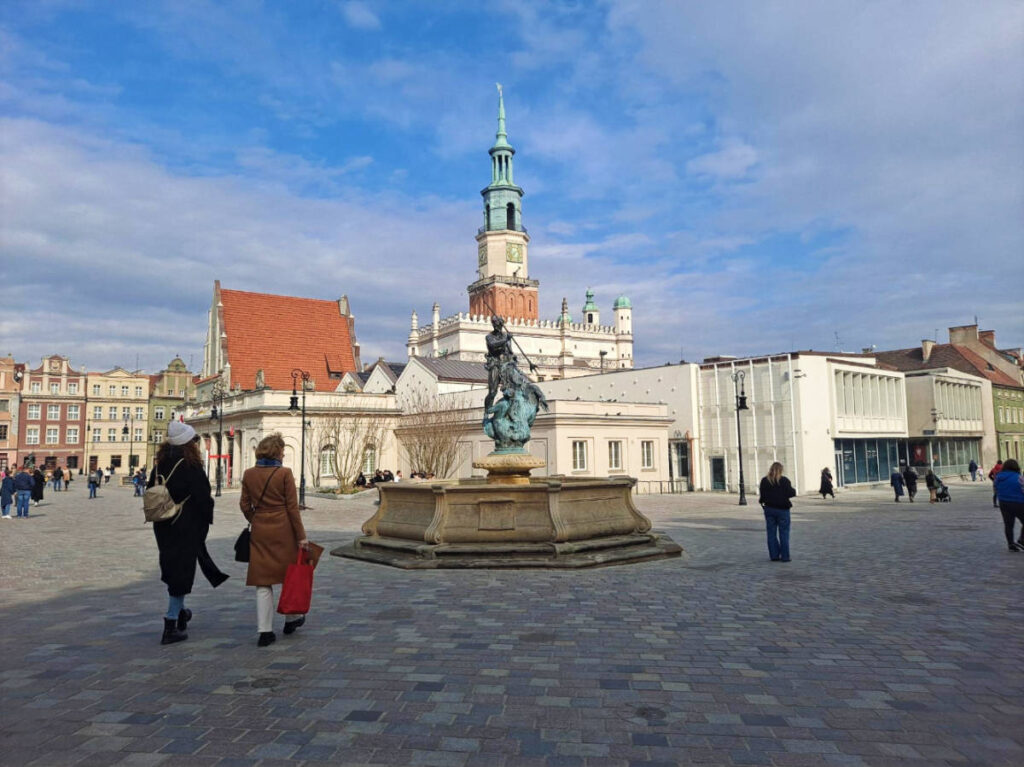 People walking at the Poznan’s Old Market Square