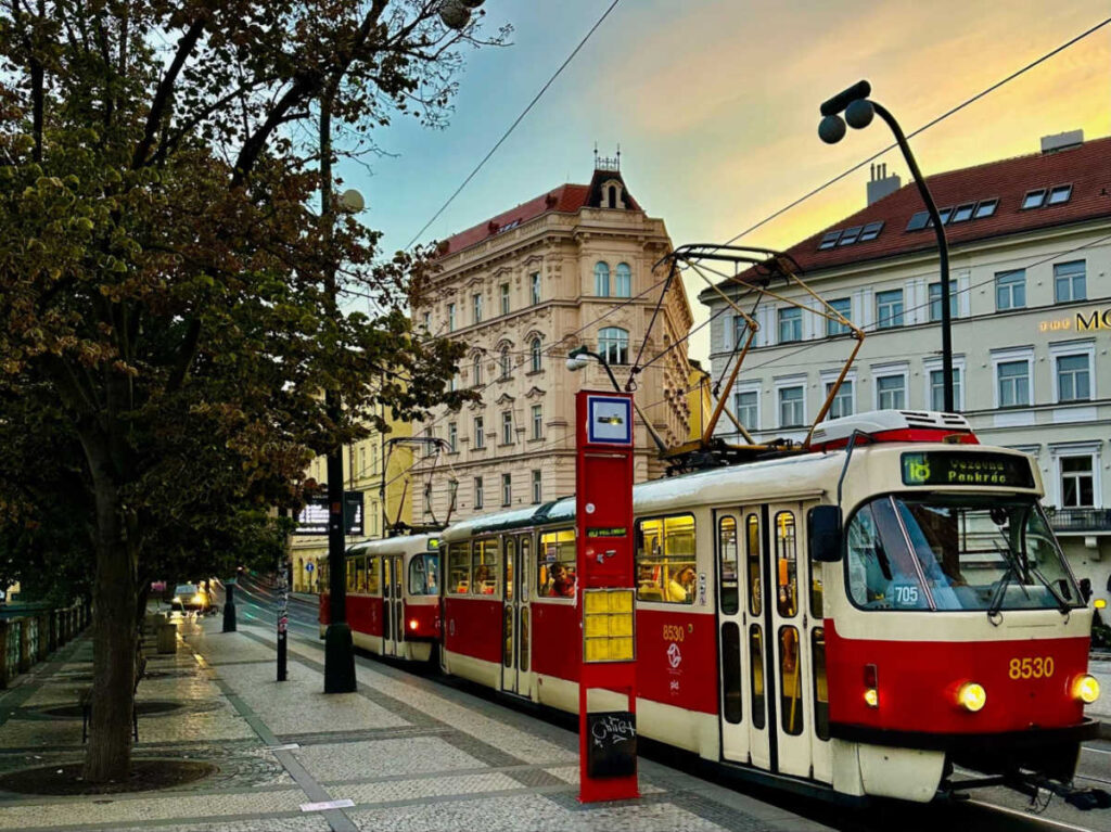 The public transportation in Prague