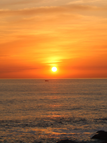 The sunset at Praia de Lavadores