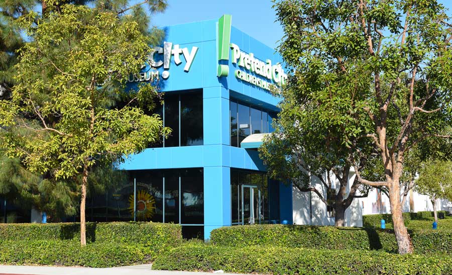 The Pretend City Children’s Museum building from the outside
