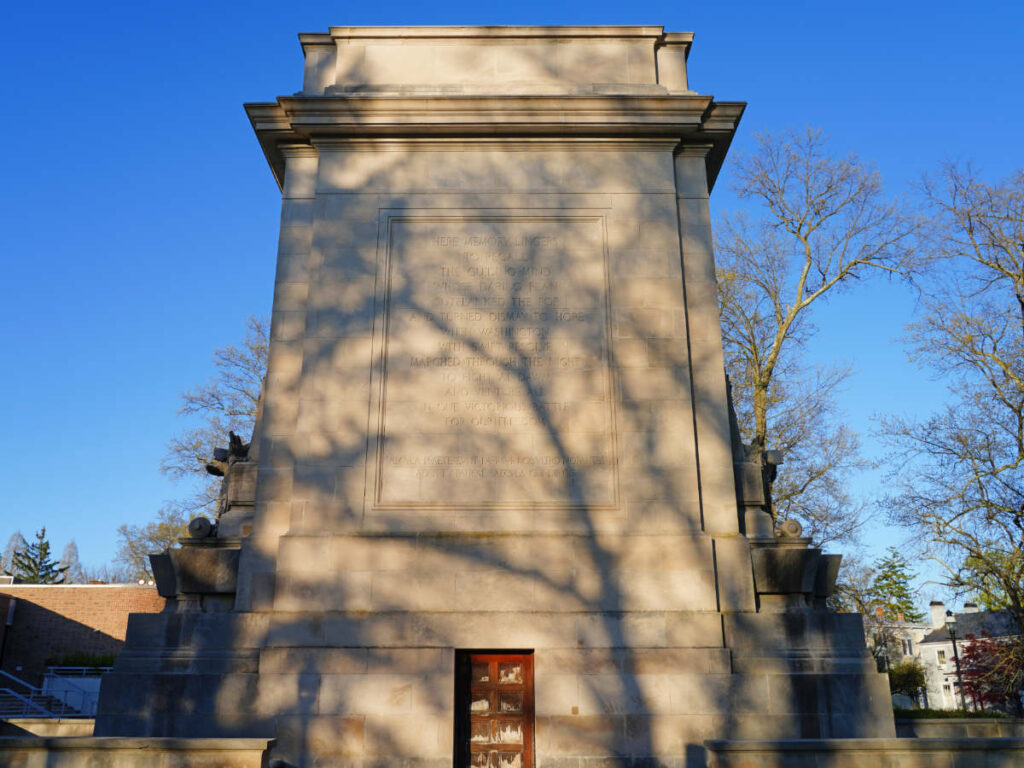 Clear blue sky over the Princeton Battle Monument