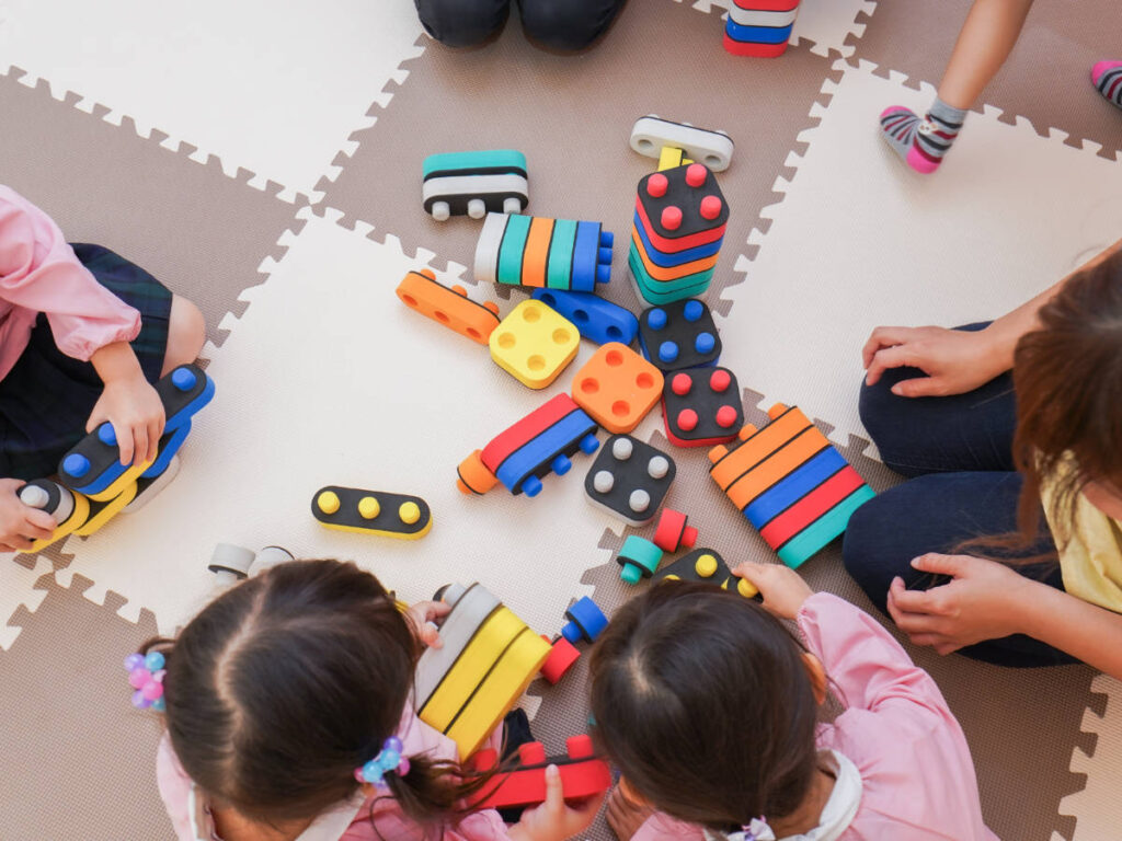 Kids enjoying their day playing in Princeton Playspace