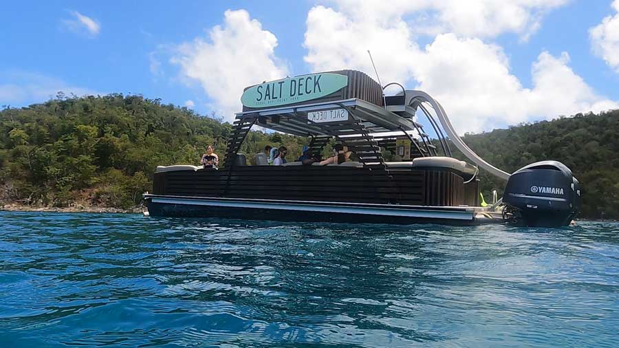 A private boat used by the author in Hurricane Hole