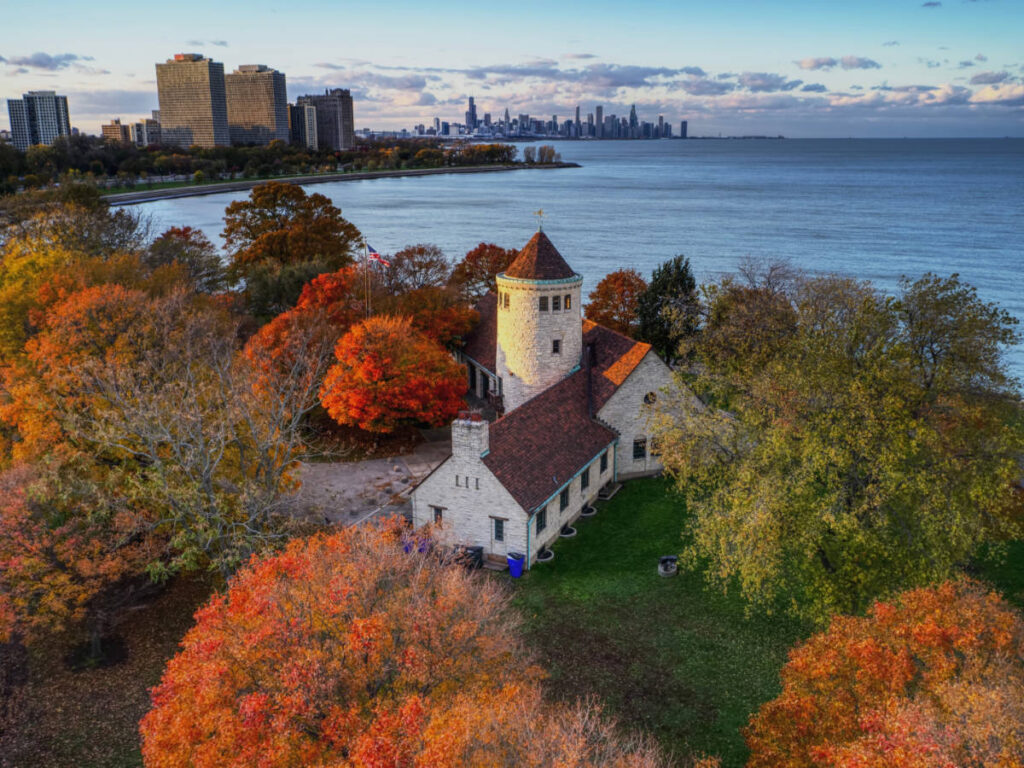 Aerial view of the Promontory Point