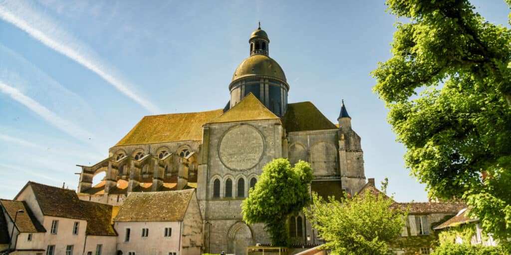 View of the medieval buildings at Provins