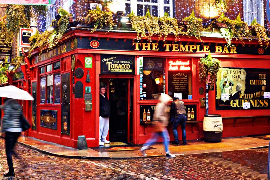 View of The Temple Bar from the outside