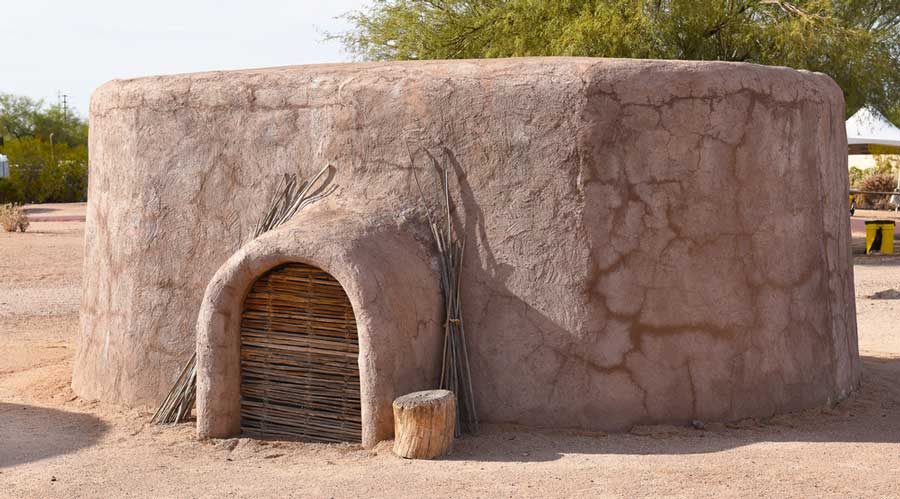 A Hohokam replica in Pueblo Grande Museum