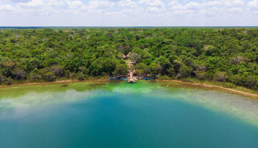 Aerial view of the Punta Laguna