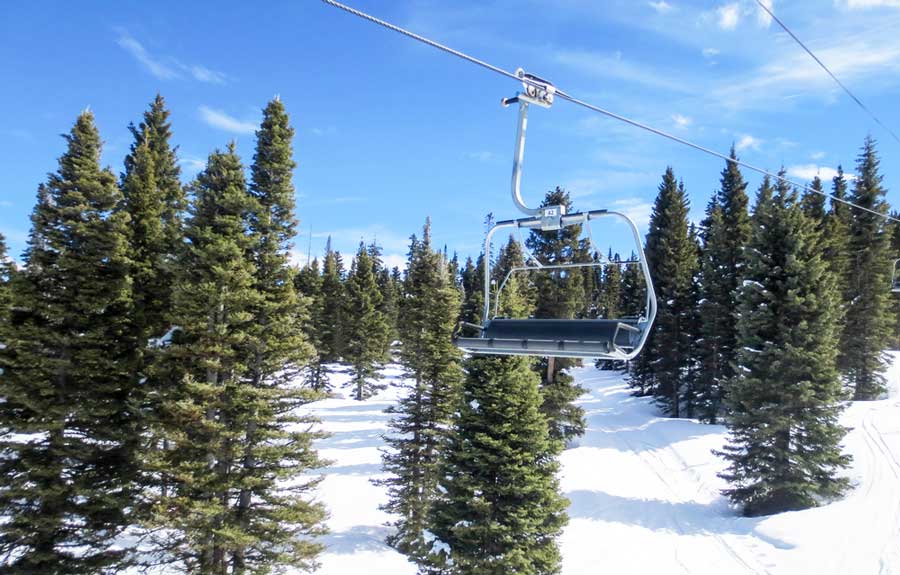 View of a ski lift in Purgatory Ski Resort