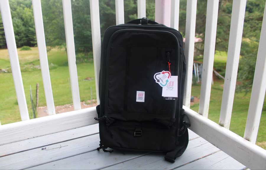 View of the exterior design of Topo Designs Global Travel Bag