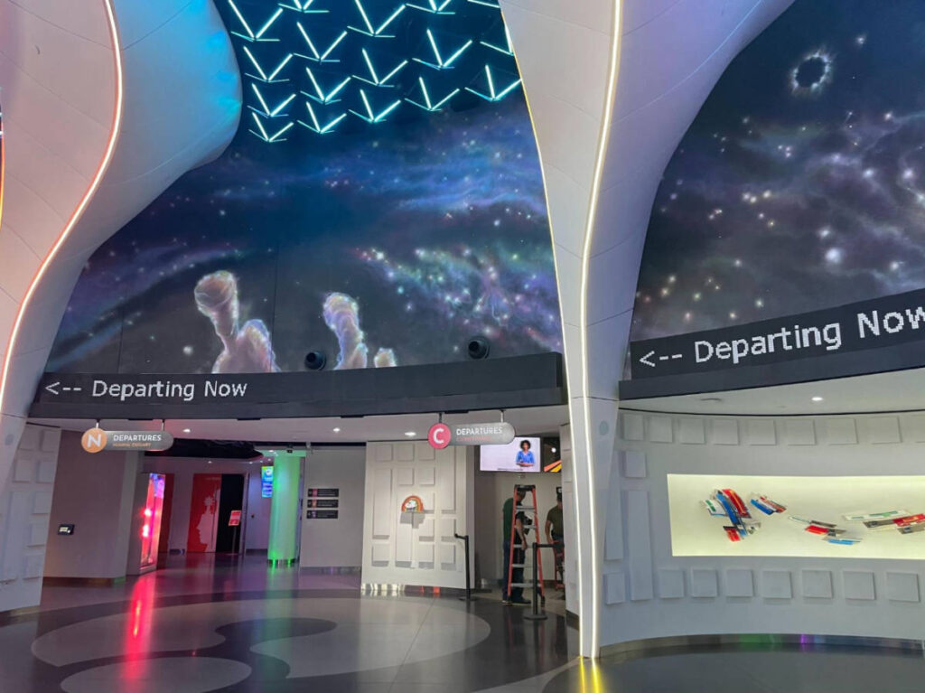 View from the inside of Quantum Department of Transportation