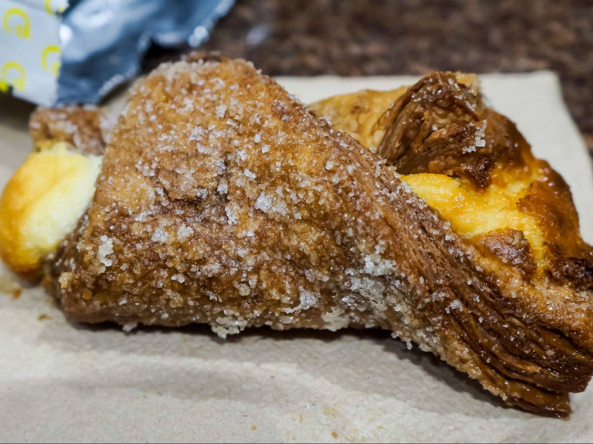 Closeup look of the View of quesitos filled with cheese on the inside