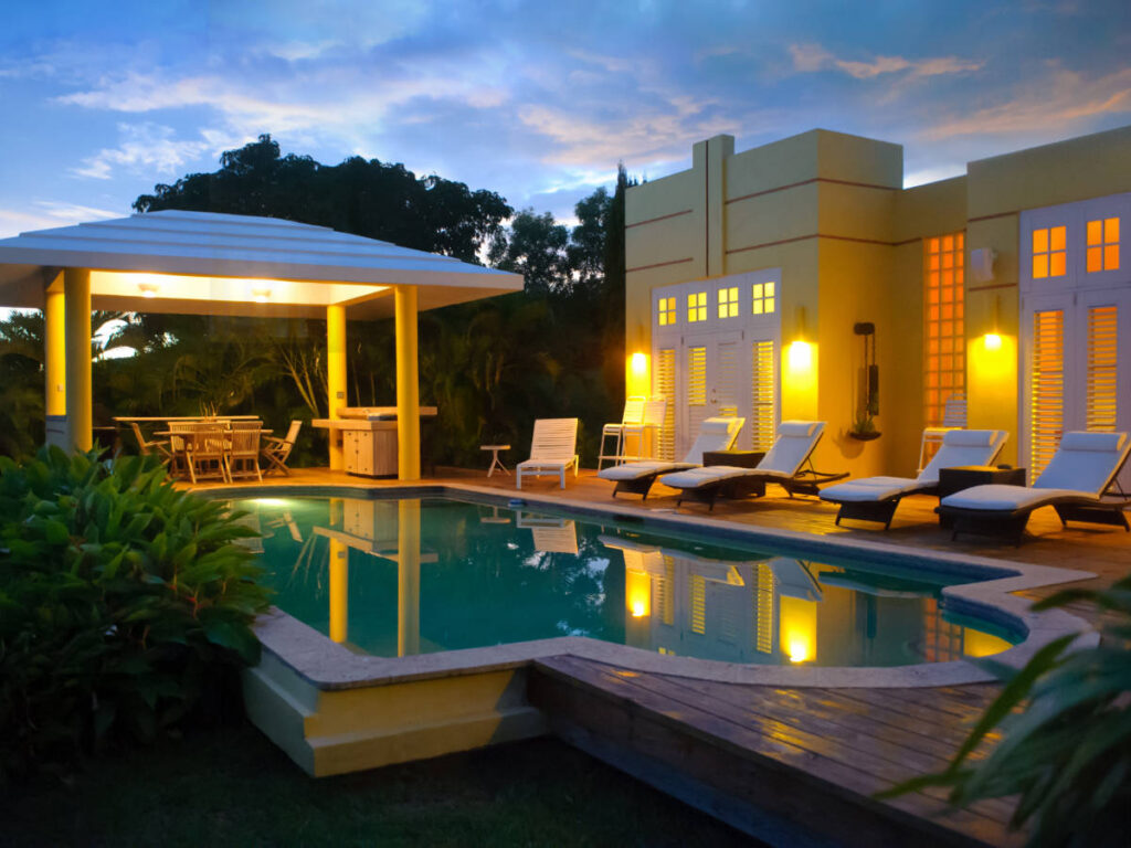 View at the pool area in Quinta Jaracanda Villa