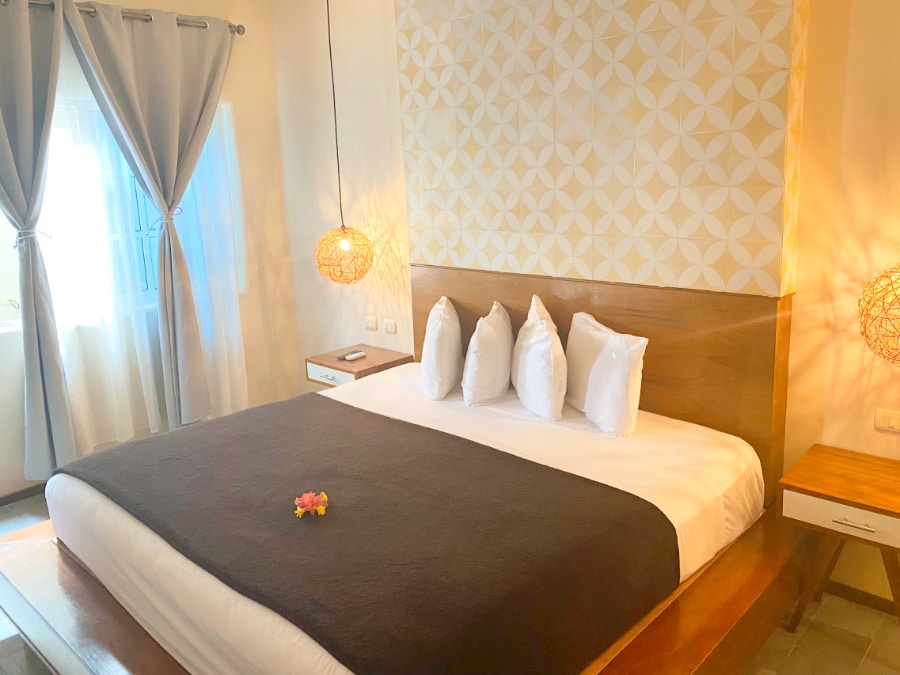 View of the bedroom interior in Quinta Margarita