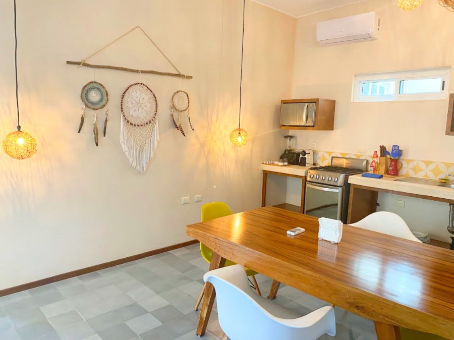 View of the Quinta Margarita Suites and its kitchen