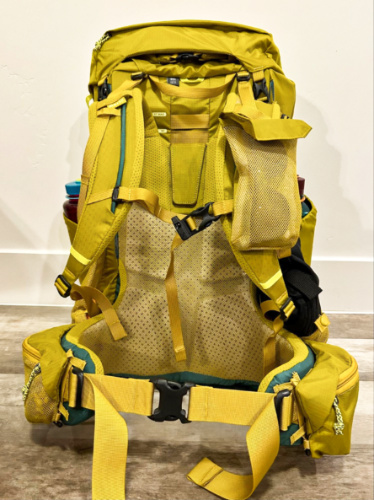 View of the compression straps of the REI Co-Op Flash 55 Backpack