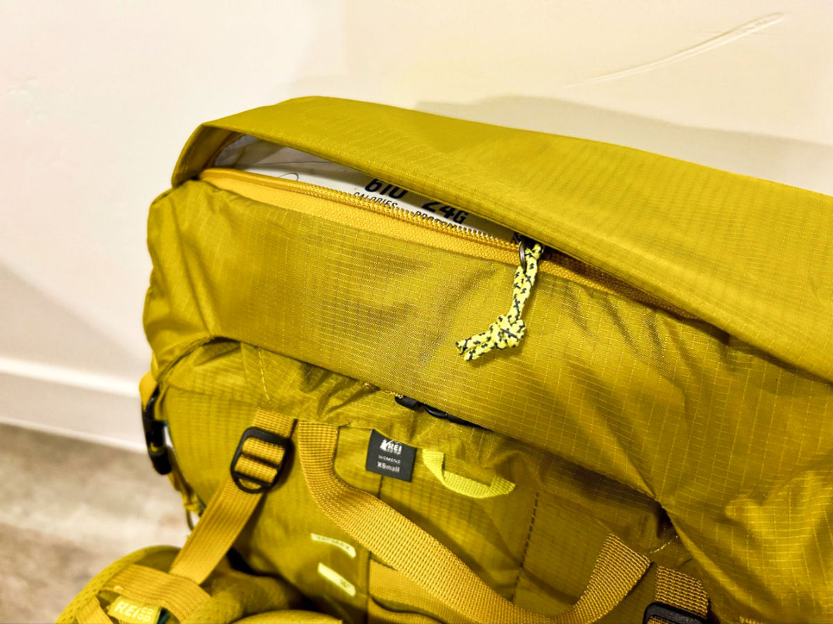 Closeup view of the exterior material of REI Co-Op Flash 55 Backpack