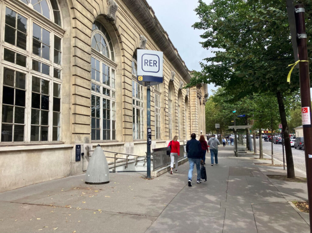 The way to the RER commuter train station in Paris