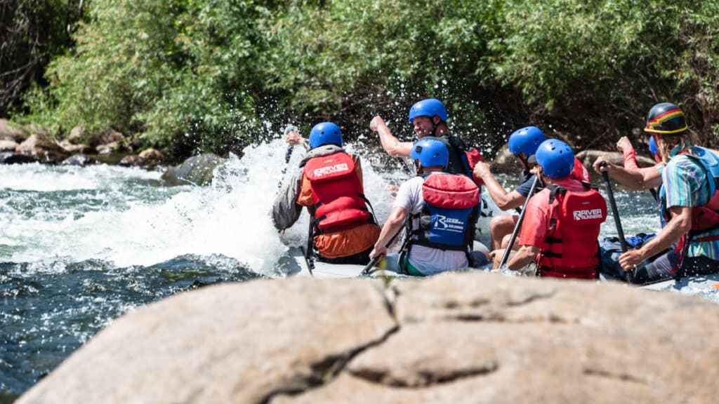 The whitewater rafters on The Numbers section of the Arkansas River