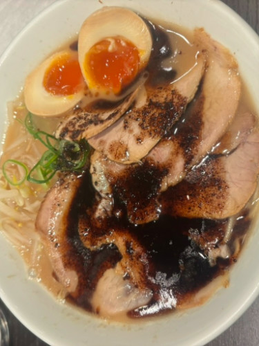 View of a bowl of ramen in Tokyo