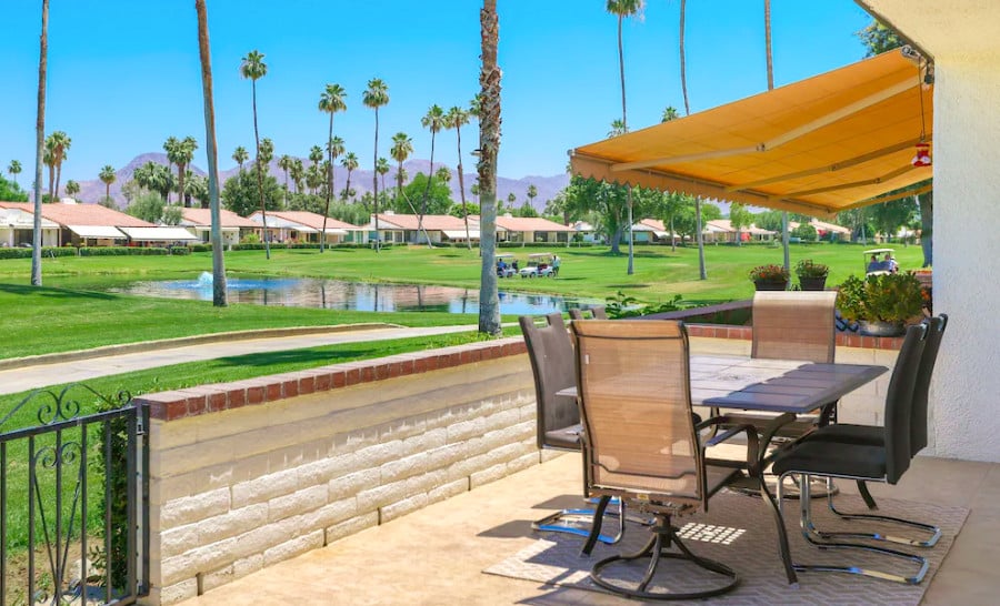 A serene view of the golf course from the vacation rental of To The Fairway