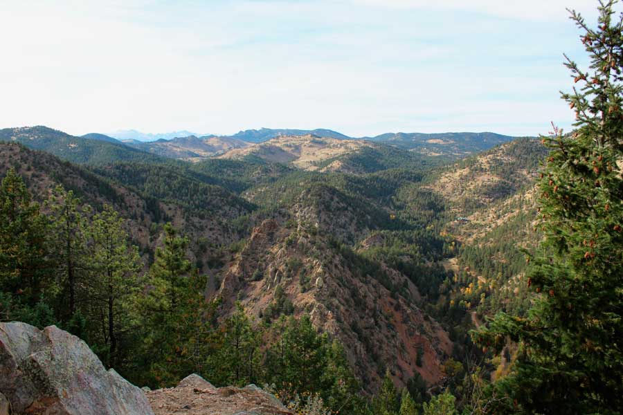 Aerial view at the Rattlesnake Gulch Trail in Colorado