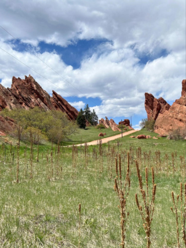 View of the Red rock formations at Roxborough State Park