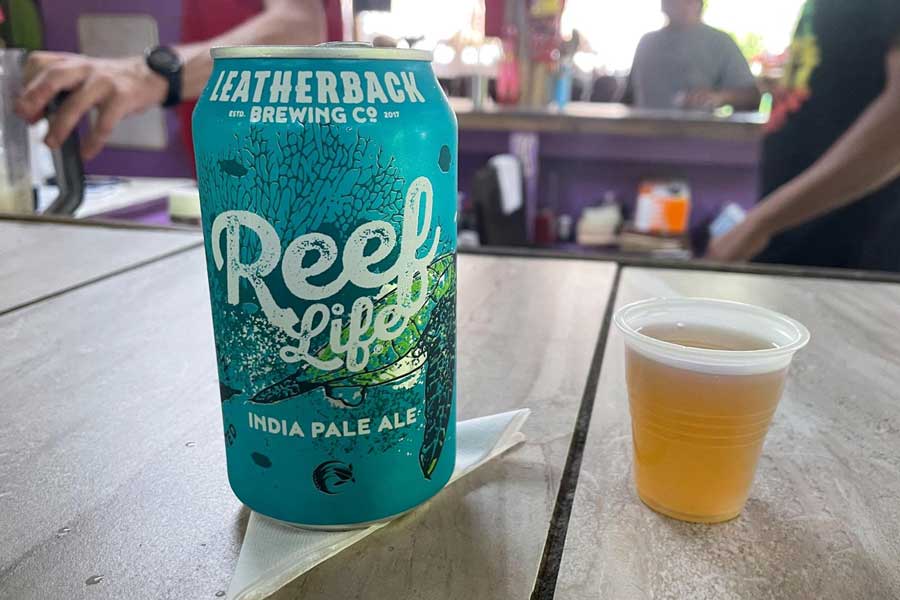 A can of Reef Life IPA from the Leatherback Brewing Company