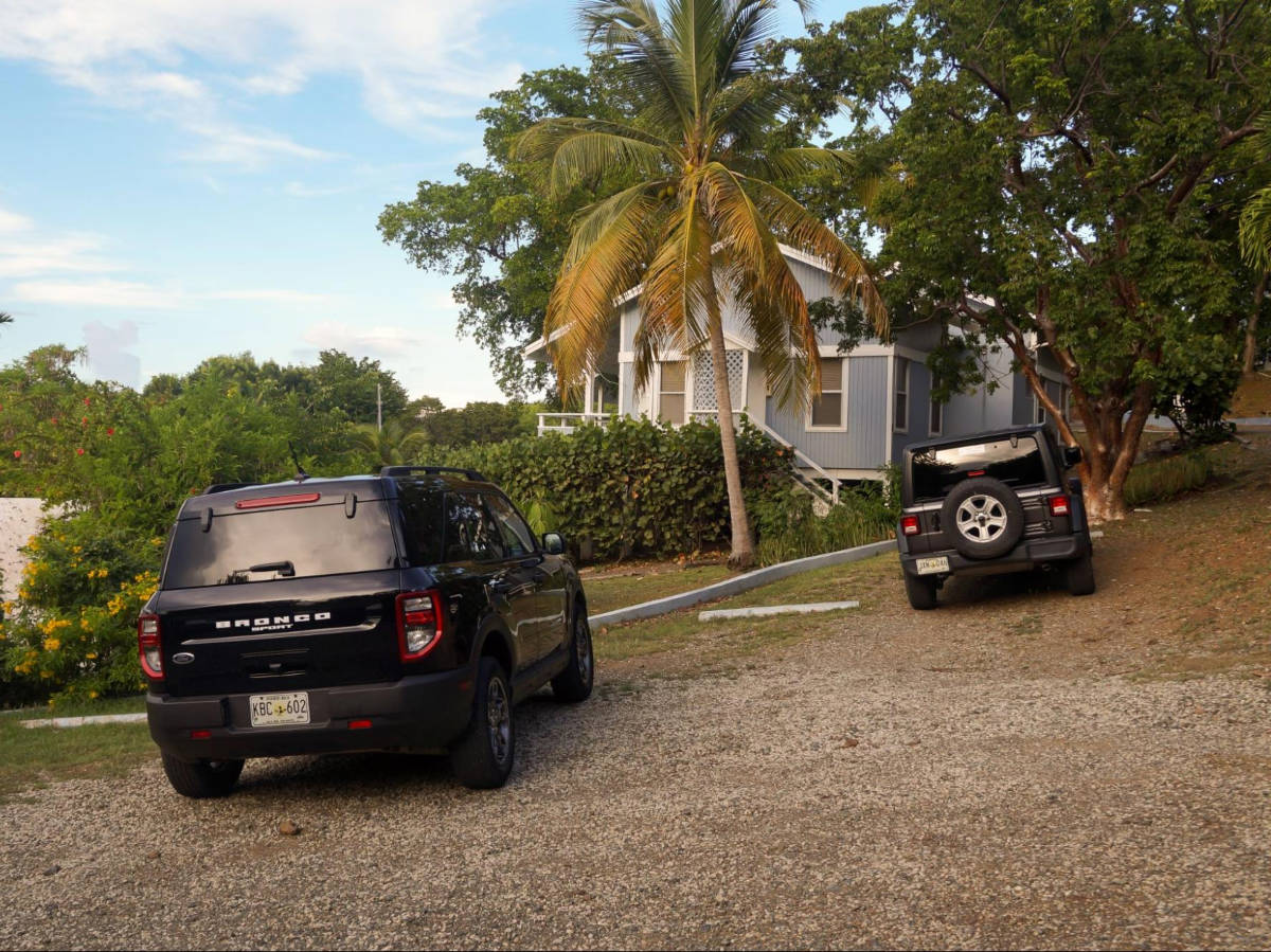 View of the Bronco vehicle at the parking area