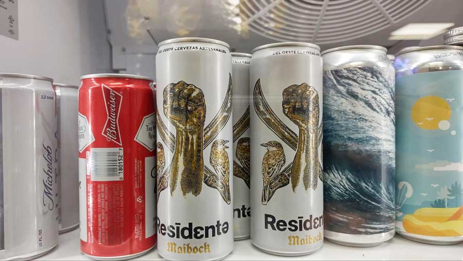 Canned beers from Residente Maibock