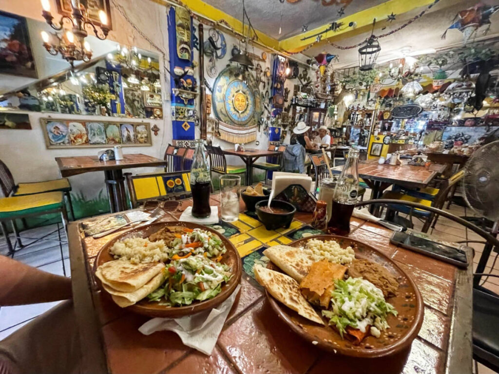 A Mexican feast dish served in Restaurant Las Marias