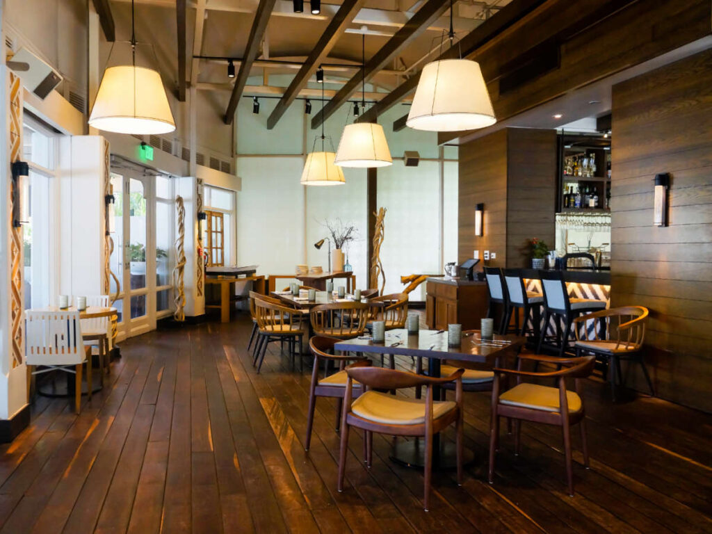 View inside a restaurant in Fairmont El San Juan Hotel