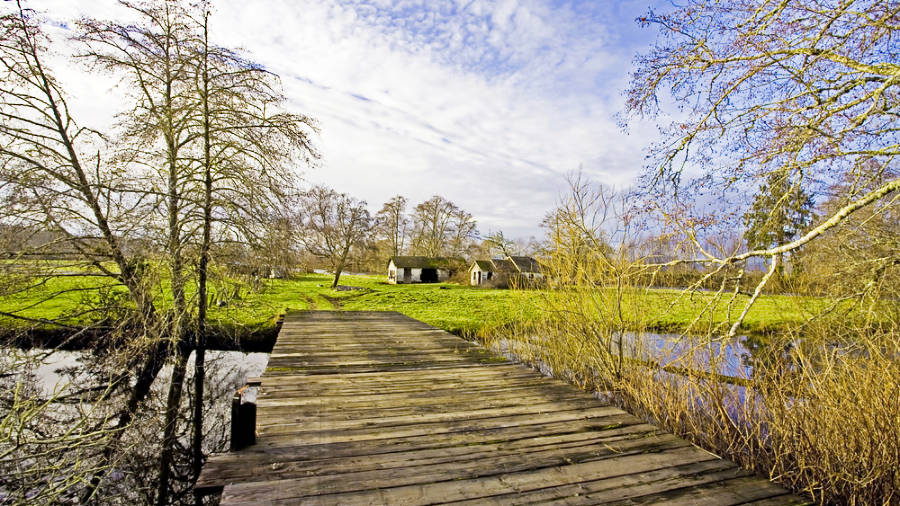 View of the beautiful landscape from Rickety Wooden Bridge