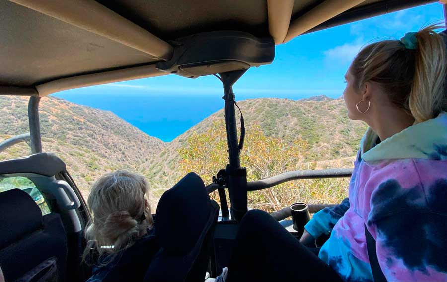 Scenic view while having an eco tour on Catalina Island