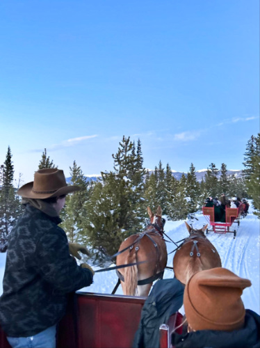 Scenic view from the sleigh ride at the Frisco Nordic Center