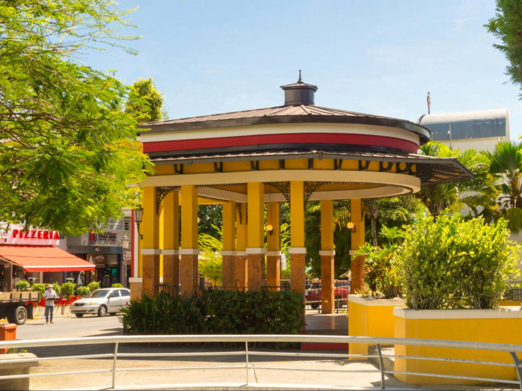 View of the Rincón Plaza on a sunny day