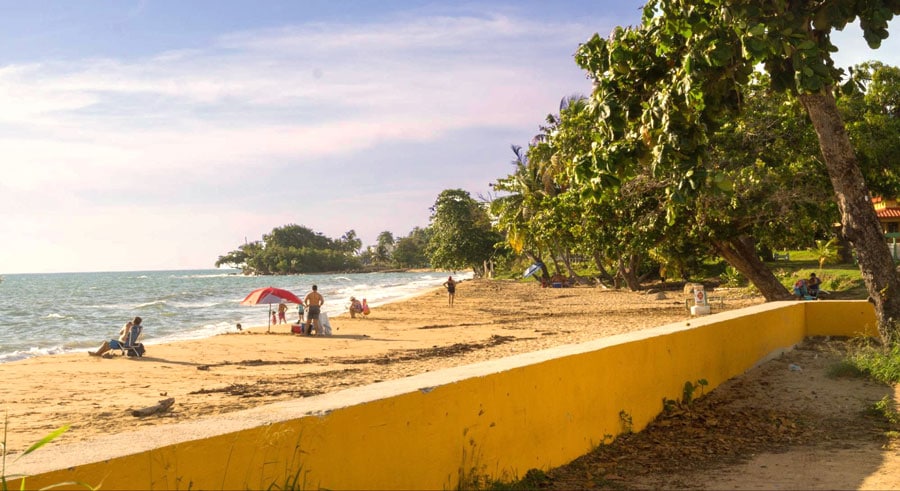 View of people having fun in Rincon Public Beach