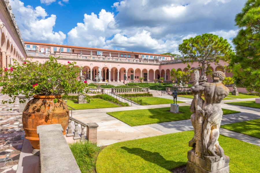 View at the John and Mable Ringling Museum of Art